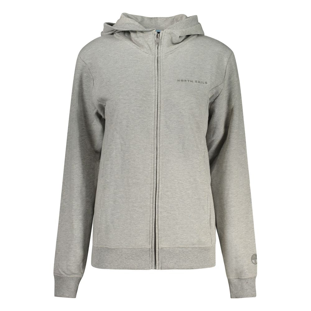 North Sails Grigio Cotton Women Hoodie - Style Écologique