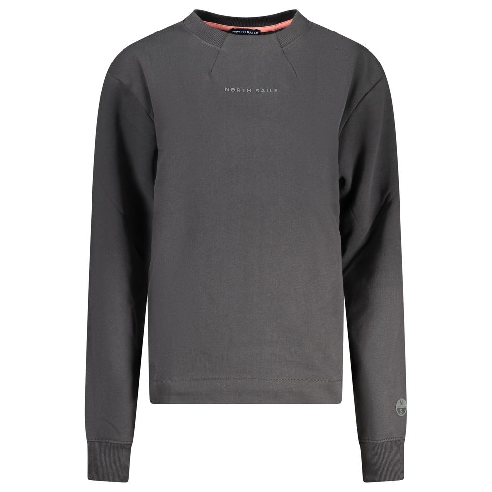 North Sails Black Cotton Women Sweatshirt - Eco-Friendly Style