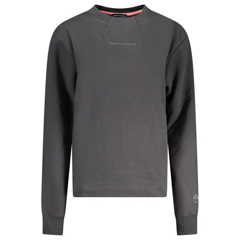 North Sails Black Cotton Women Sweatshirt - Eco-Friendly Style