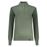North Sails Green Polyester Half Zip Sweater with Logo