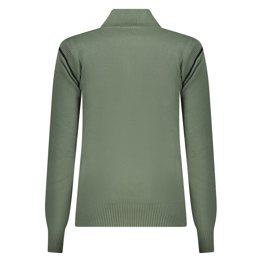 North Sails Green Polyester Half Zip Sweater with Logo