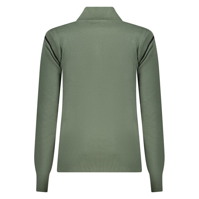 North Sails Green Polyester Half Zip Sweater with Logo