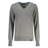 North Sails Gray Wool Sweater - Long-Sleeved V-Neck