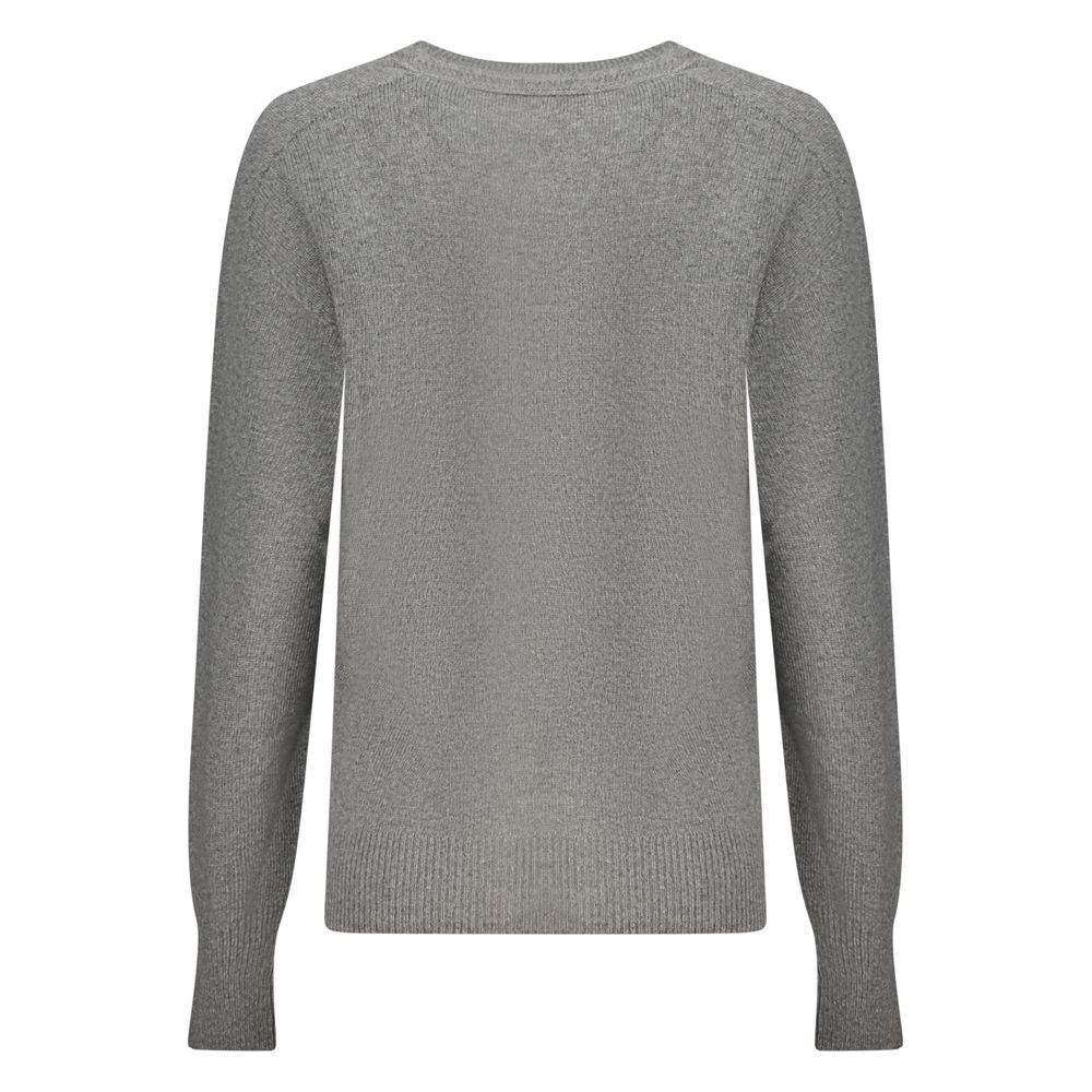 North Sails Gray Wool Sweater - Long-Sleeved V-Neck