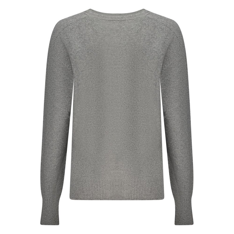 North Sails Gray Wool Sweater - Long-Sleeved V-Neck