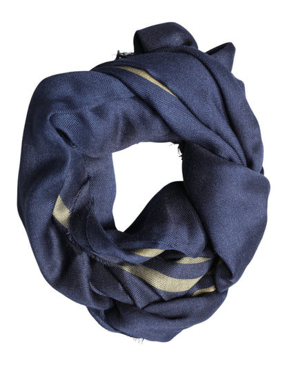 Dolce &amp; Gabbana Châle/Écharpe en cachemire bleu à franges