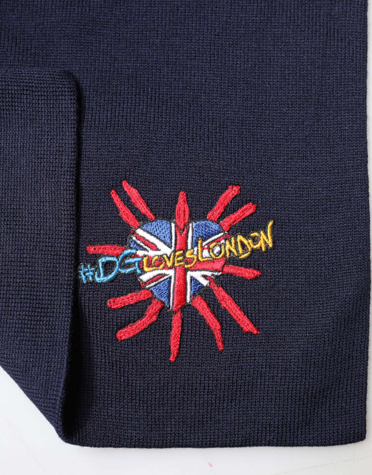 Dolce & Gabbana Écharpe en Laine Bleue DG Loves London