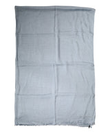 Dolce & Gabbana Light Blue Cashmere Knitted Shawl Scarf