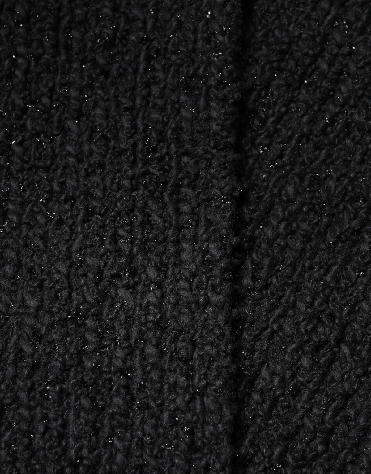 Dolce & Gabbana Black Cashmere Knit Shawl with Fringes