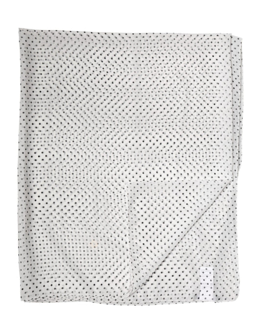 Dolce & Gabbana Écharpe Polka Dot Blanche en Polyester