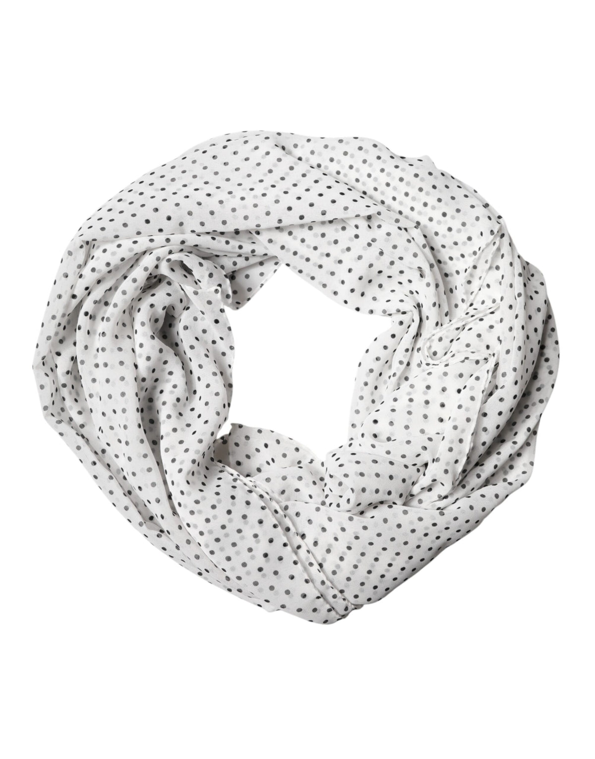 Dolce & Gabbana Écharpe en Polyester à Pois Blanc
