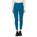 Hanny Deep Black Polyester Cigarette Trousers for Women