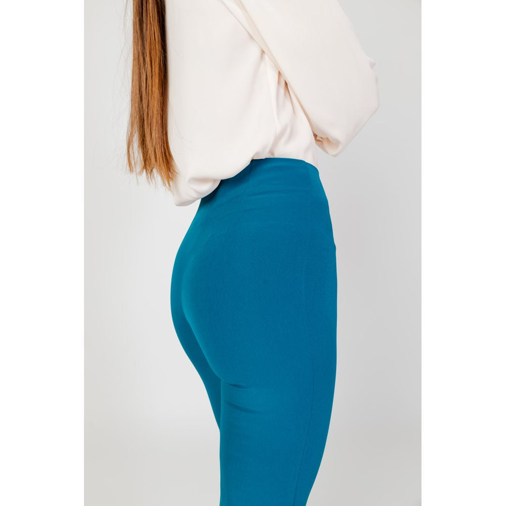 Hanny Deep Black Polyester Cigarette Trousers for Women