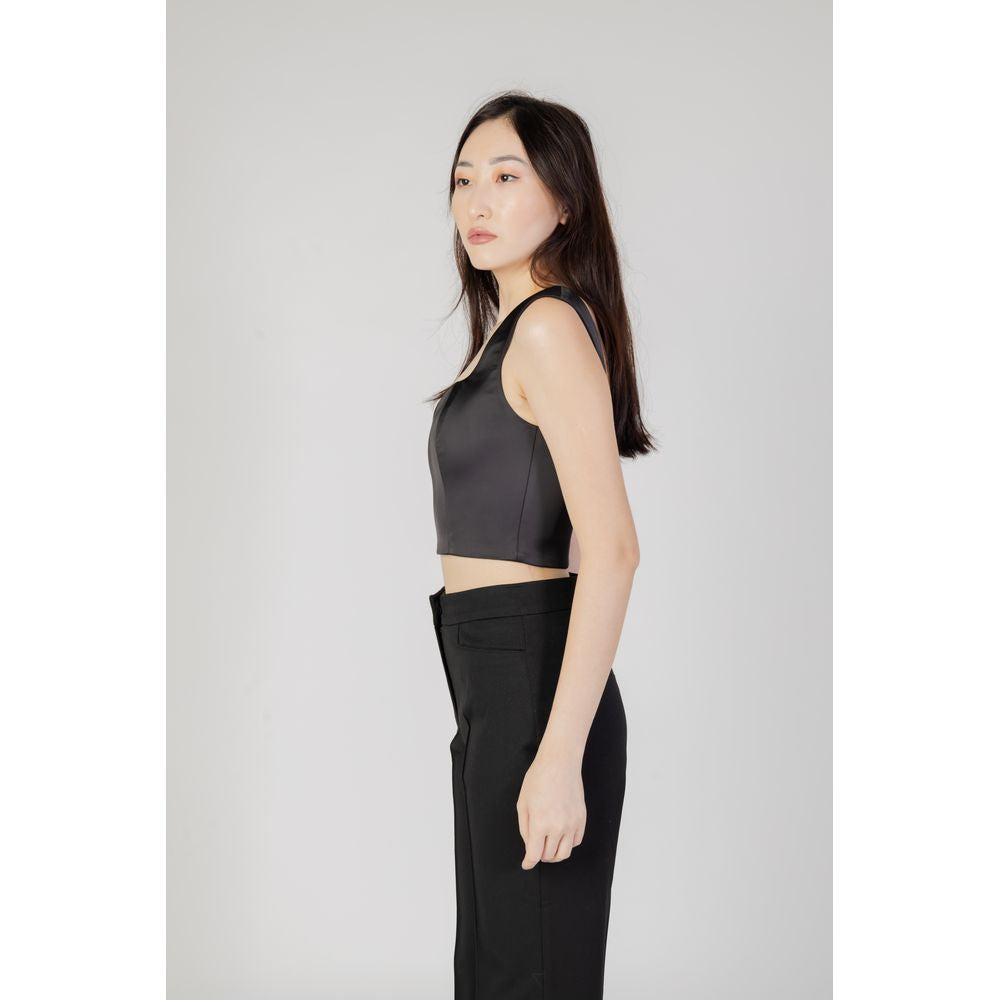 Silence NP1001 CAT Black Polyester Top for Women