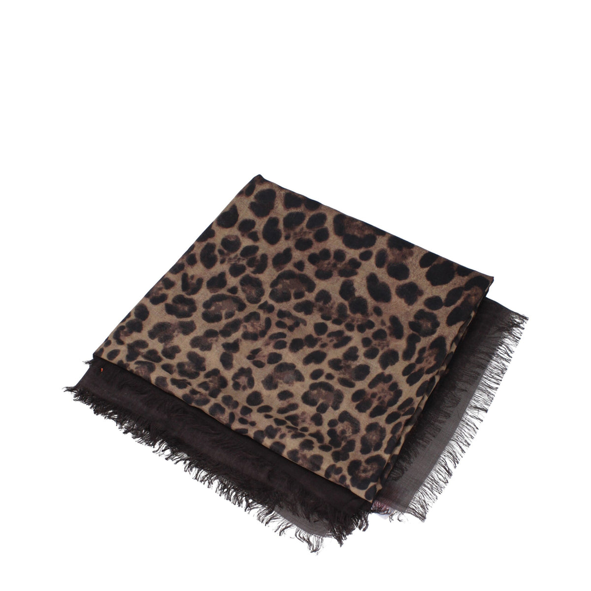 Foulard en Cachemire Marron Valentino Garavani avec Imprimé Léopard