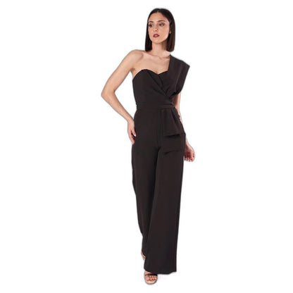 Silence Black Polyester Jumpsuit