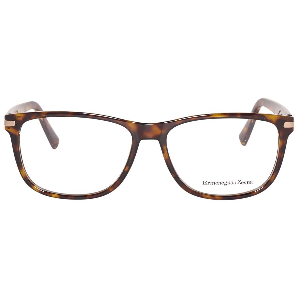 Ermenegildo Zegna Lunettes en Plastique Marron (Montures)