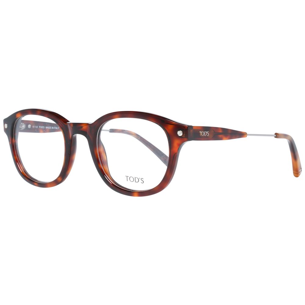 Tod's Brown Plastic Glasses (Frames) - Chic Unisex Round Design