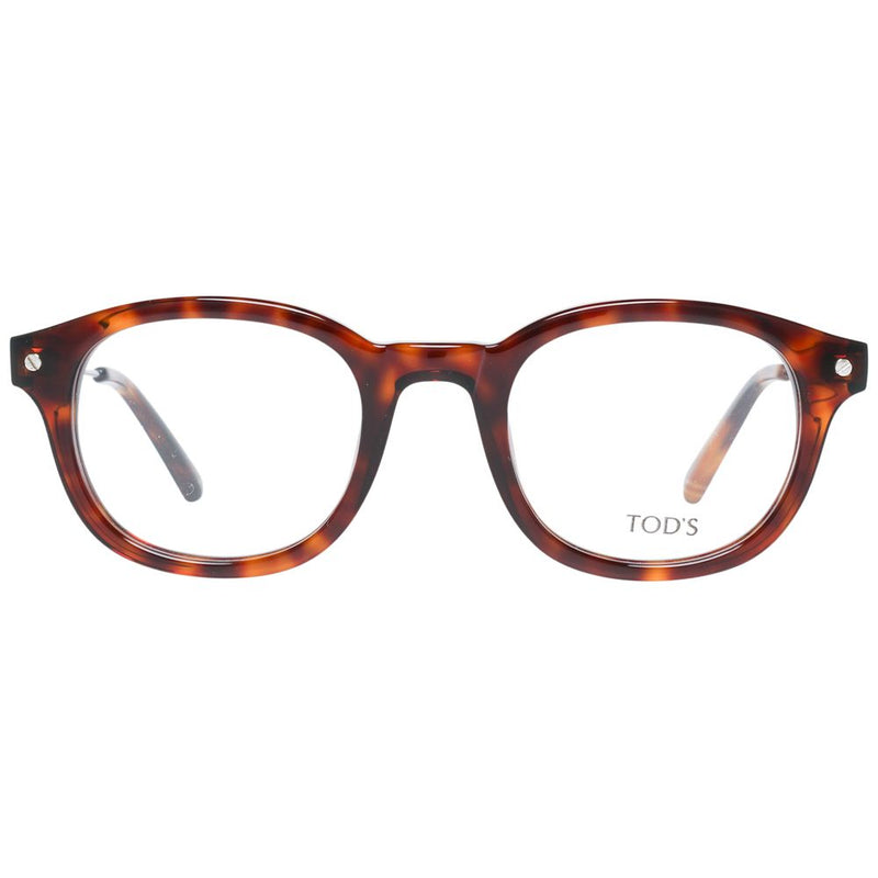 Tod's Brown Plastic Glasses (Frames) - Chic Unisex Round Design