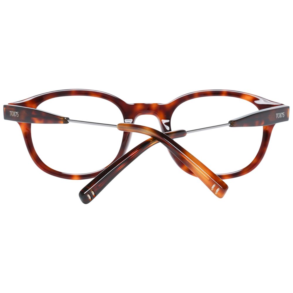 Tod's Brown Plastic Glasses (Frames) - Chic Unisex Round Design