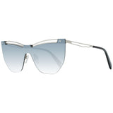 Just Cavalli Silver Metal Sunglasses with Turquoise Lenses