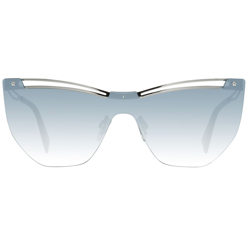 Just Cavalli Silver Metal Sunglasses with Turquoise Lenses