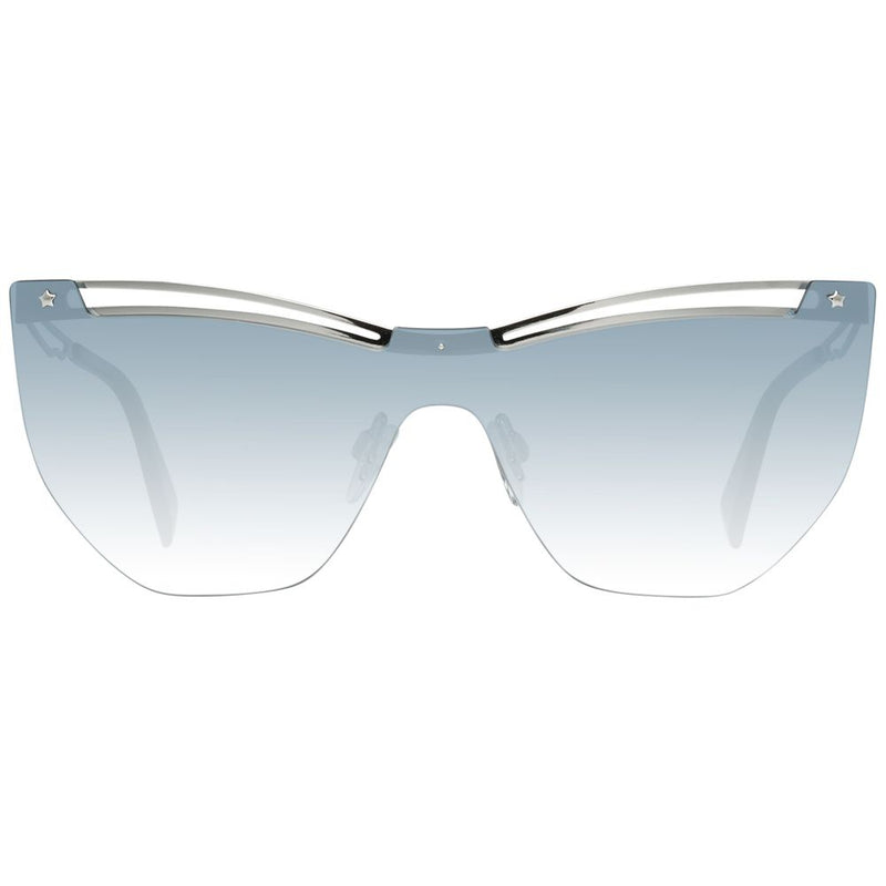 Just Cavalli Silver Metal Sunglasses with Turquoise Lenses
