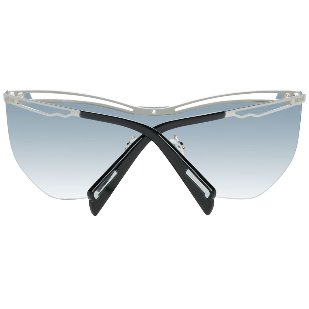 Just Cavalli Silver Metal Sunglasses with Turquoise Lenses