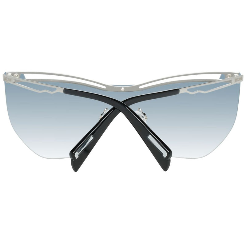 Just Cavalli Silver Metal Sunglasses with Turquoise Lenses