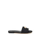 Dolce & Gabbana Black Polyester Slippers - Luxurious Comfort