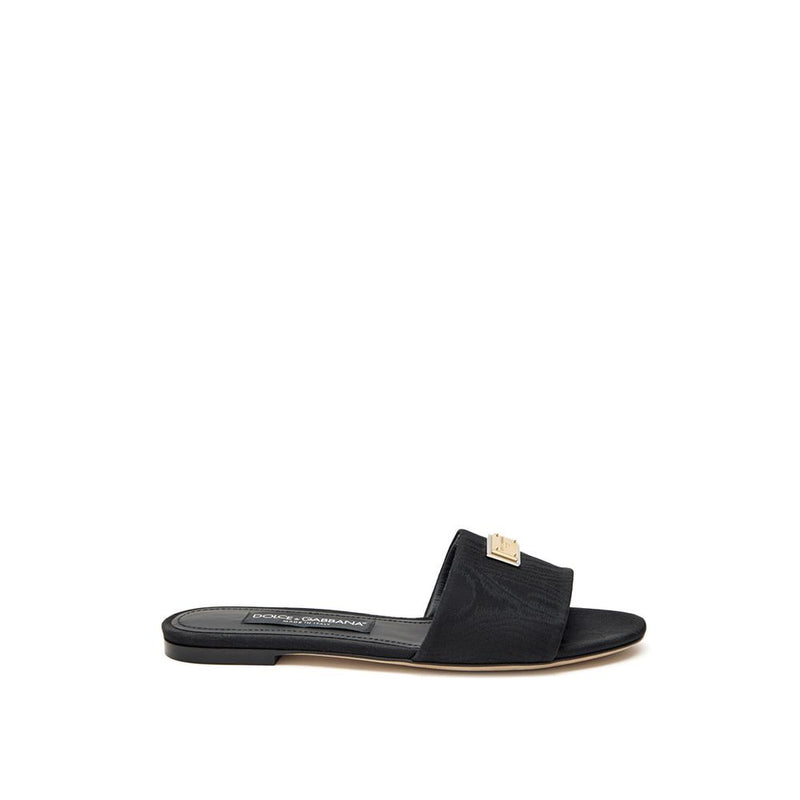 Dolce & Gabbana Black Polyester Slippers - Luxurious Comfort