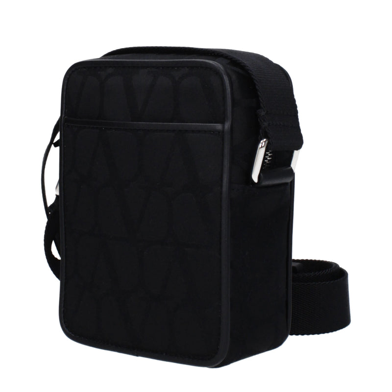 Sac à bandoulière en tissu noir Valentino Garavani