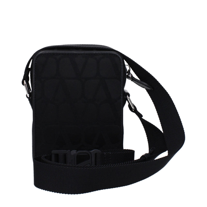 Sac à bandoulière en tissu noir Valentino Garavani