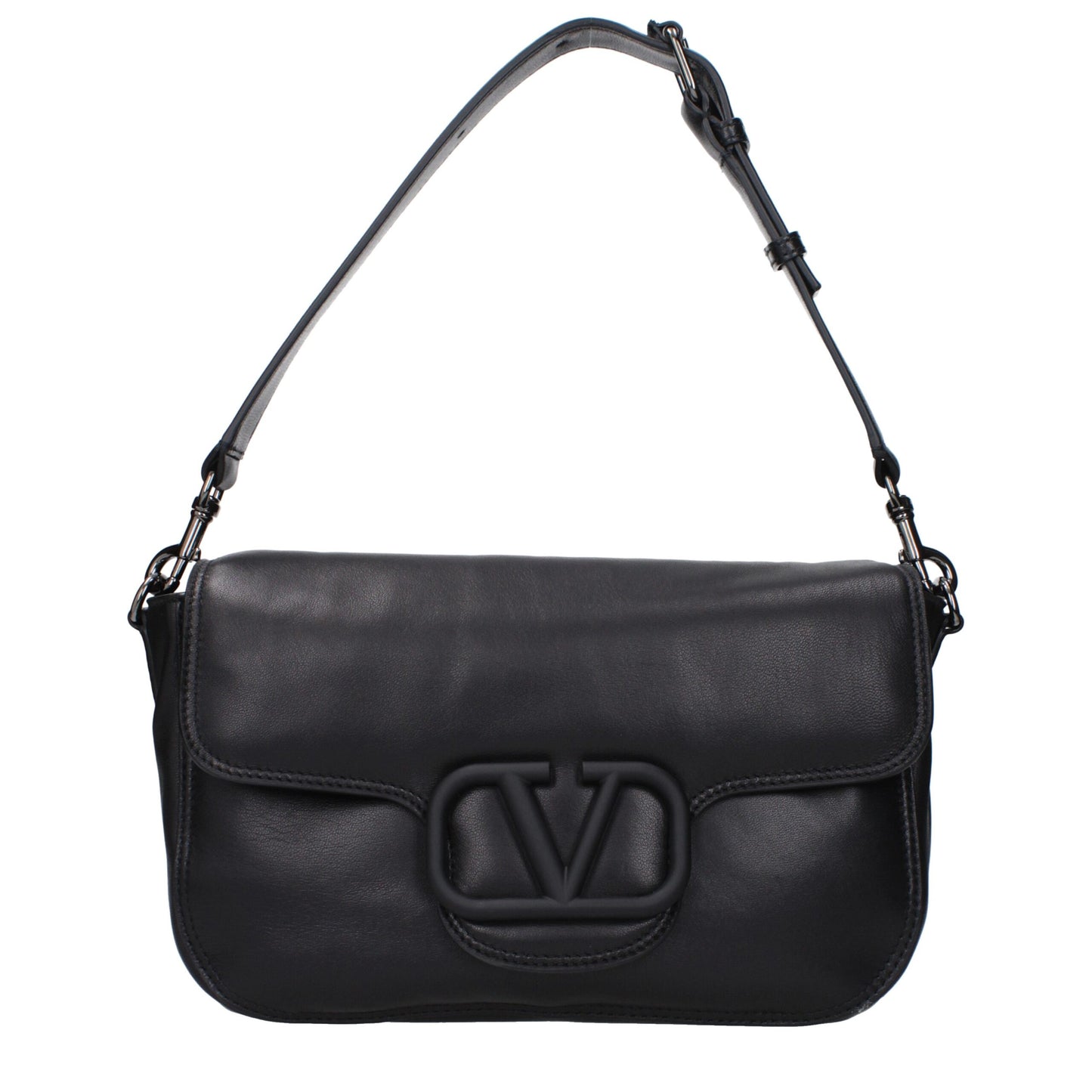 Valentino Garavani Zwarte Leren Handtas