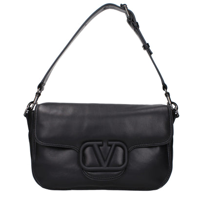 Valentino Garavani Zwarte Leren Handtas