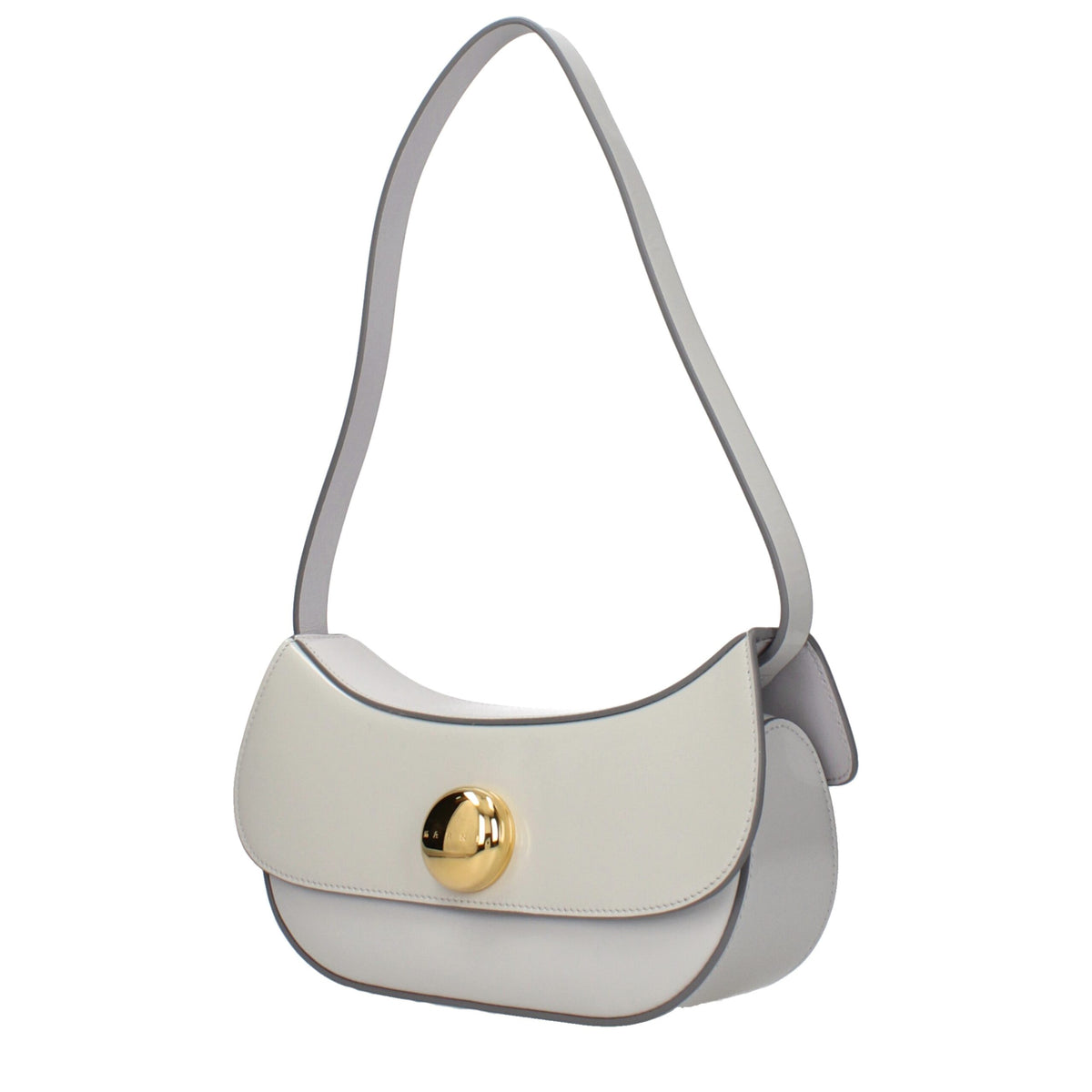 Marni Gray Leather Shoulder Bag - Stylish and Functional Accessory