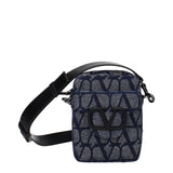 Sac à bandoulière en tissu bleu Valentino Garavani