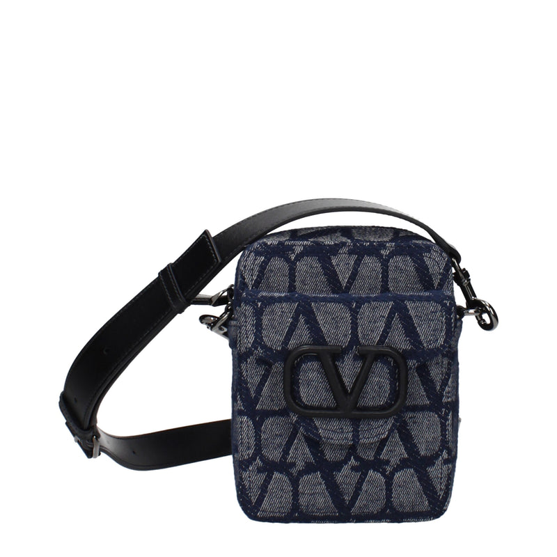 Sac à bandoulière en tissu bleu Valentino Garavani