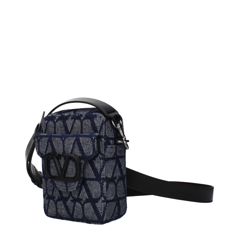 Sac à bandoulière en tissu bleu Valentino Garavani