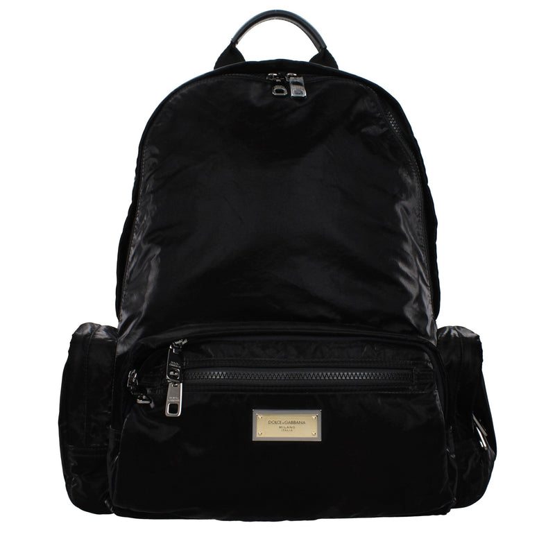 Dolce &amp; Gabbana Zwarte Nylon Rugzak