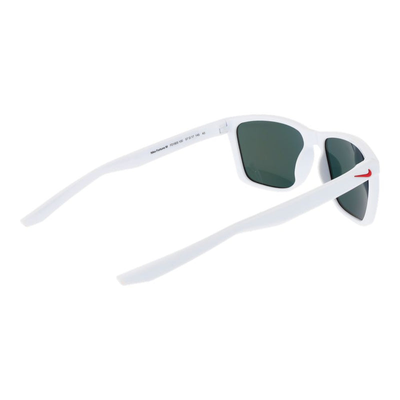 Nike White Stainless Steel Sunglasses with Mirrored Lenses