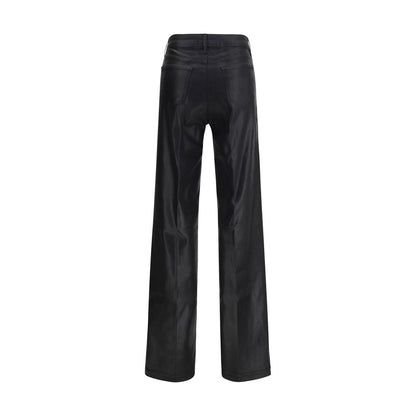 Pantalon décontracté en coton noir L'Agence