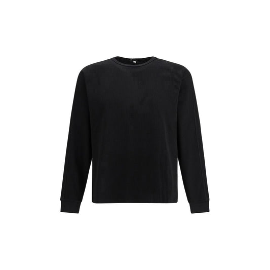 LAMINAR Black Cotton Sweatshirt