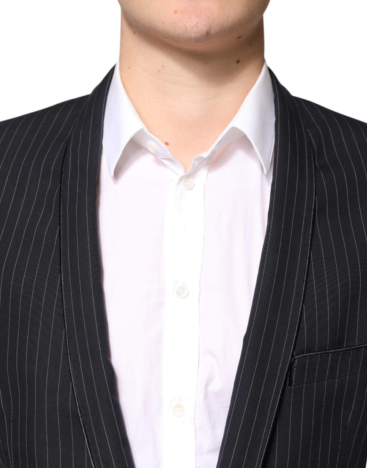 Veste de costume Dolce &amp; Gabbana à rayures noires et un bouton