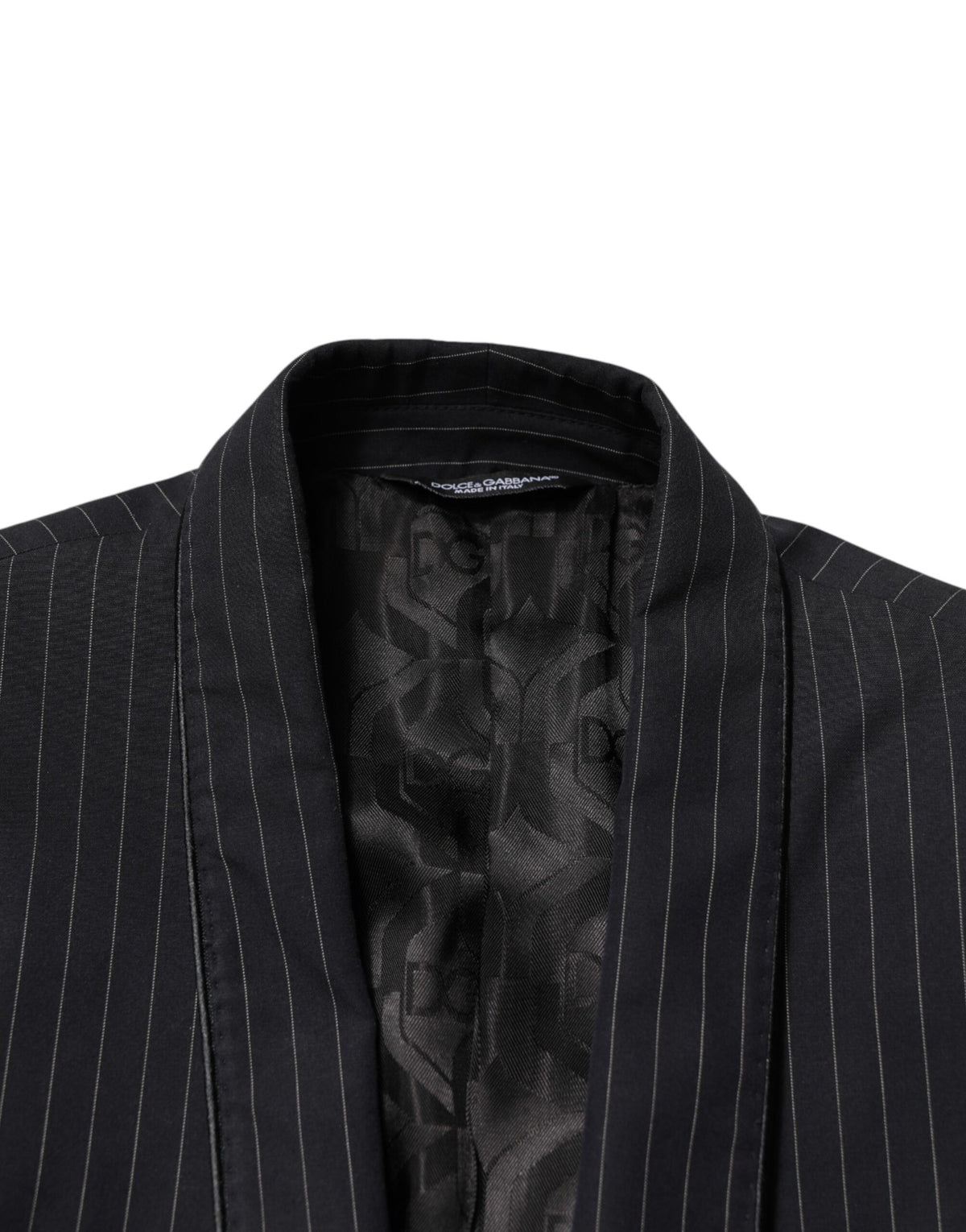 Veste de costume Dolce &amp; Gabbana à rayures noires et un bouton