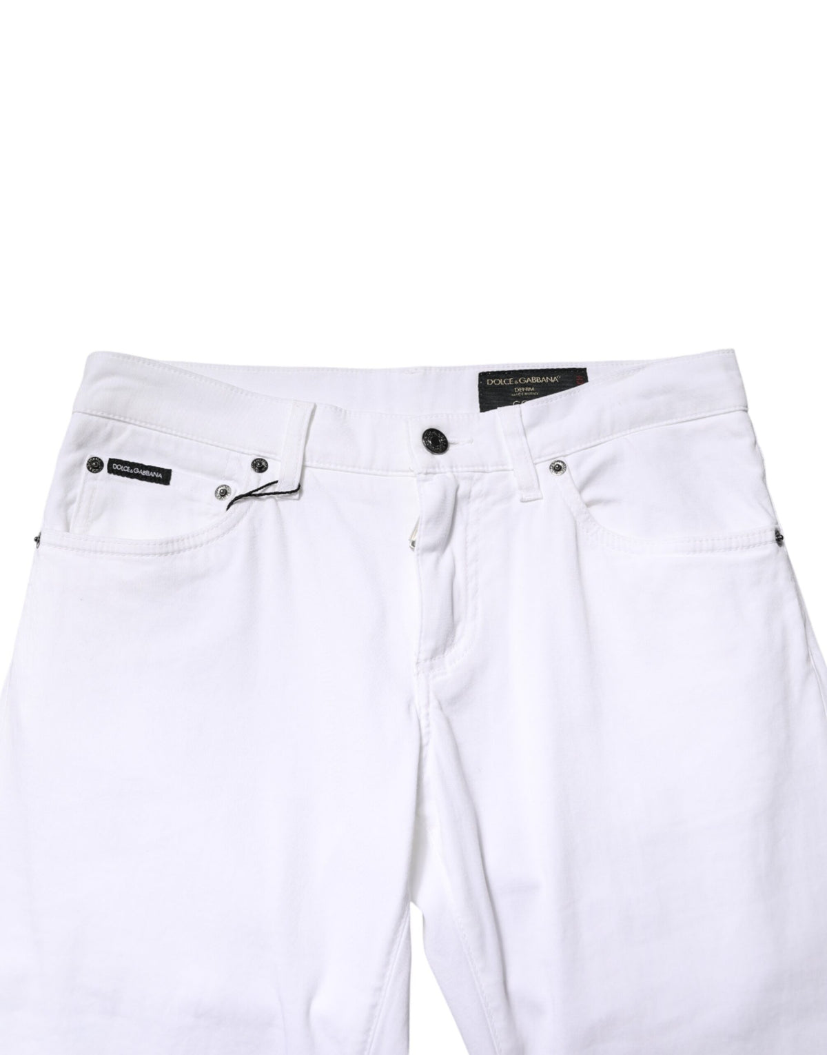 Jean skinny en coton stretch blanc Dolce &amp; Gabbana pour homme