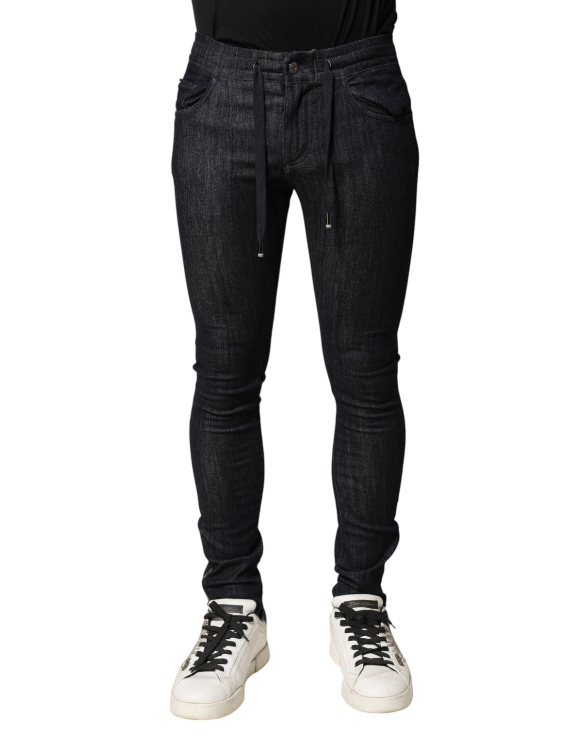 Jean skinny en coton stretch noir Dolce &amp; Gabbana pour homme