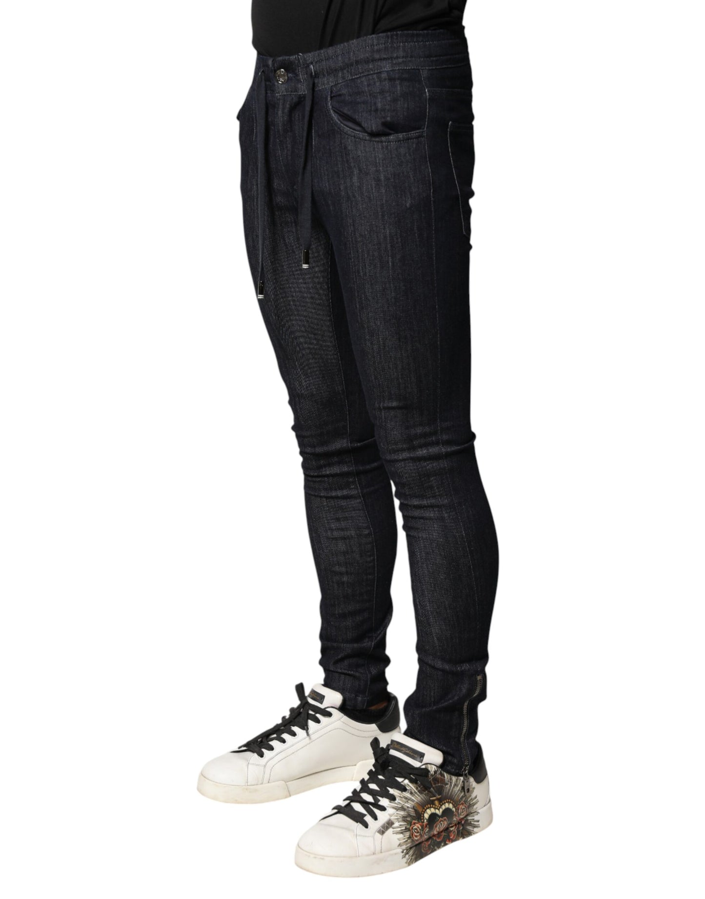 Jean skinny en coton stretch noir Dolce &amp; Gabbana pour homme