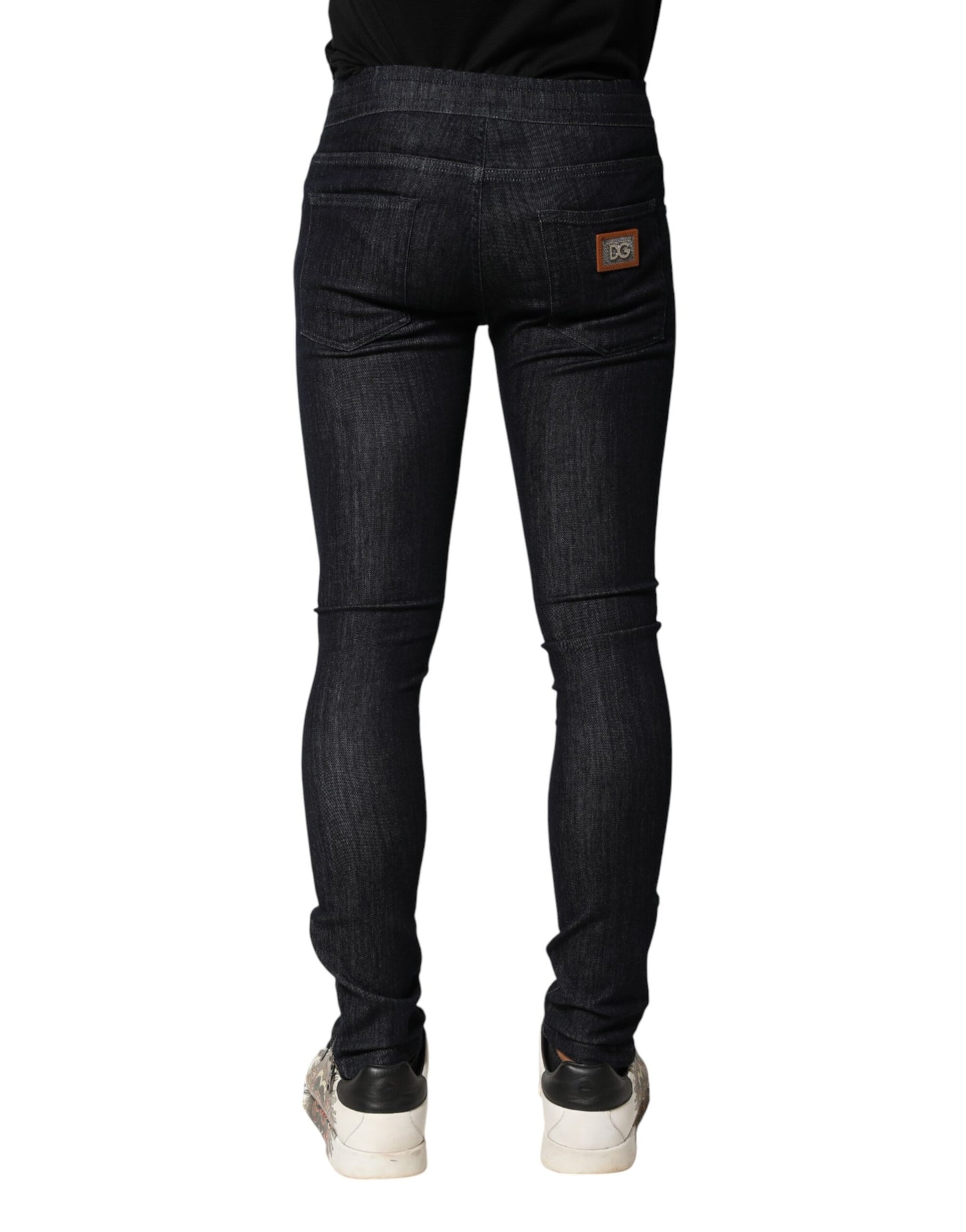 Jean skinny en coton stretch noir Dolce &amp; Gabbana pour homme