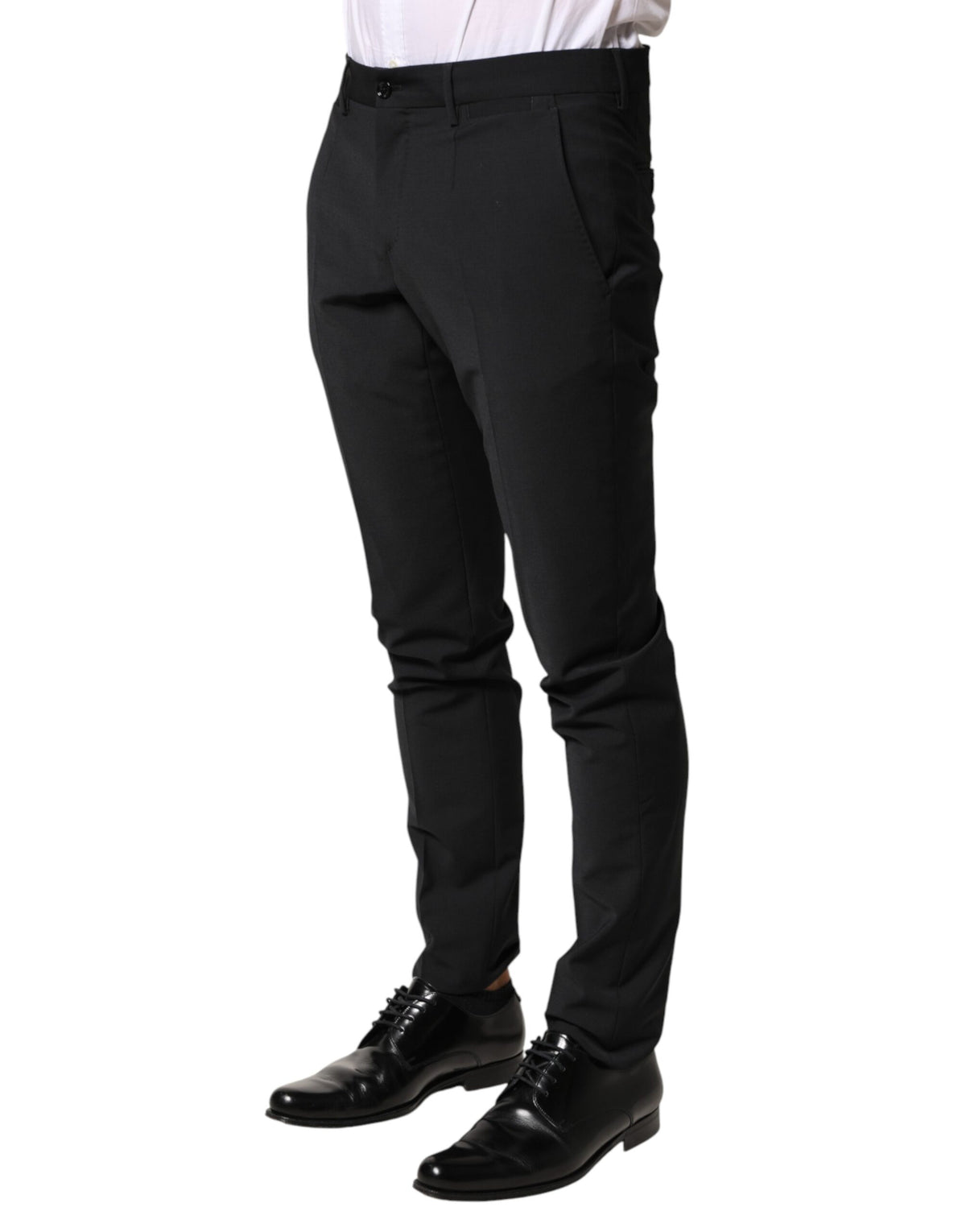 Pantalon tailleur noir en laine pour homme Dolce &amp; Gabbana